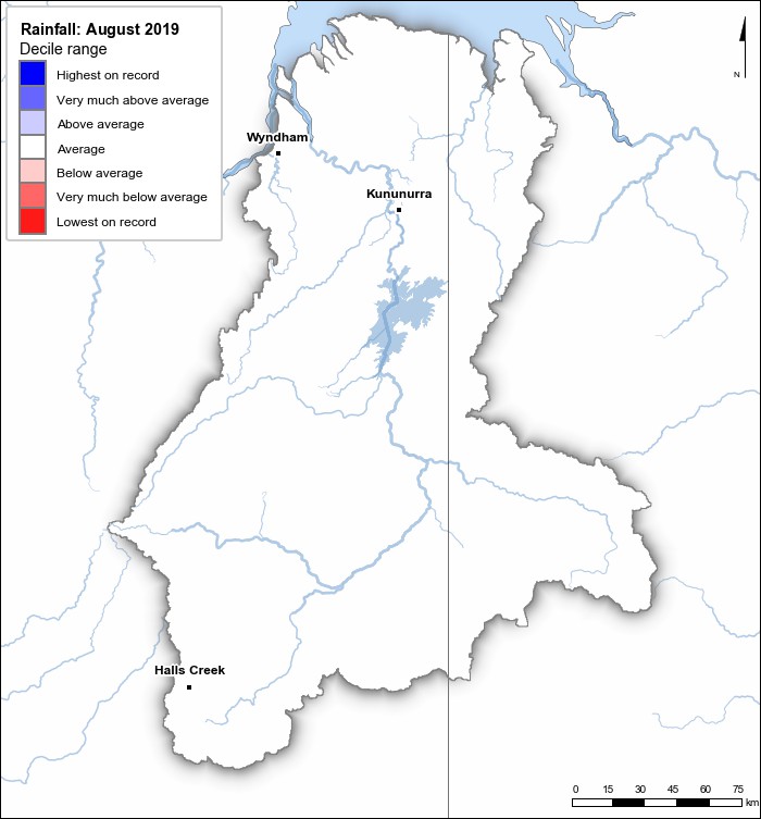 Rainfall deciles: August 2019