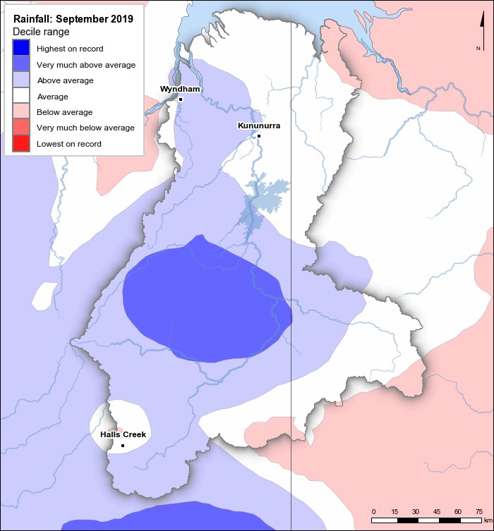 Rainfall deciles: September 2019