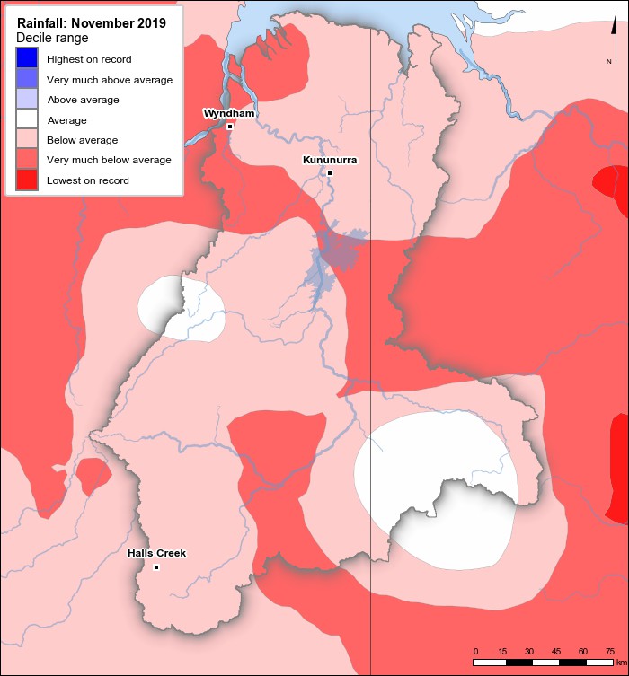 Rainfall deciles: November 2019