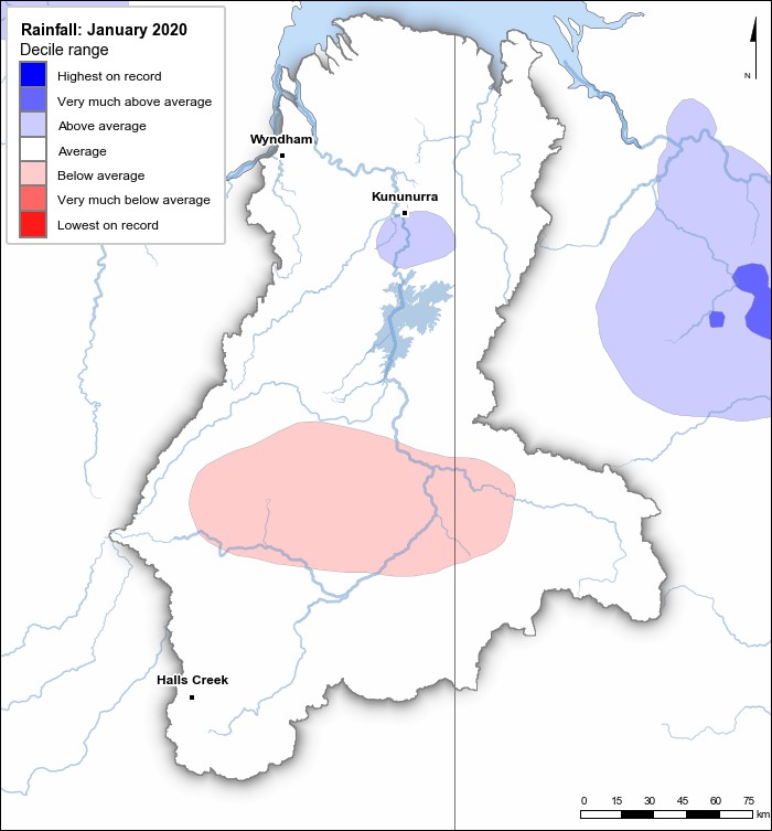 Rainfall deciles: January 2020