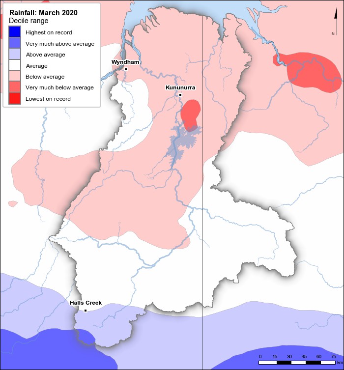 Rainfall deciles: March 2020