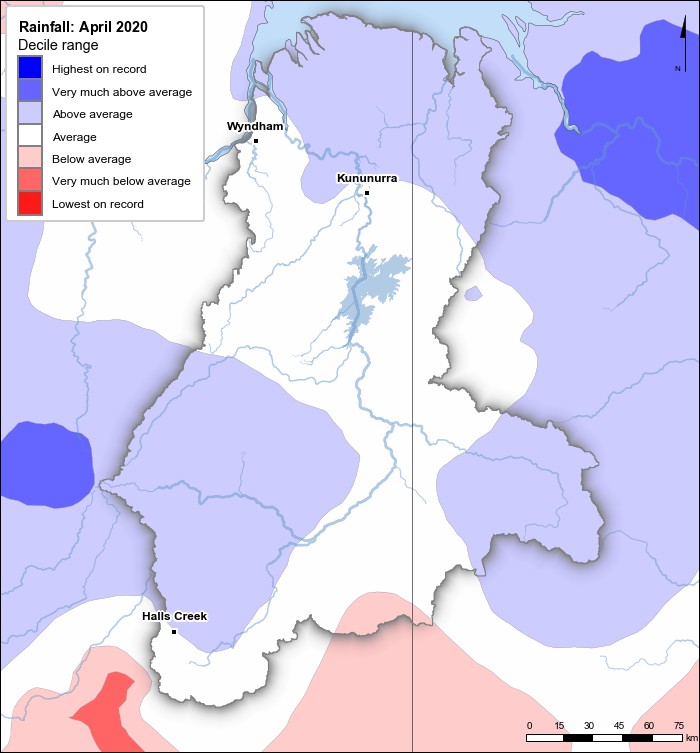 Rainfall deciles: April 2020