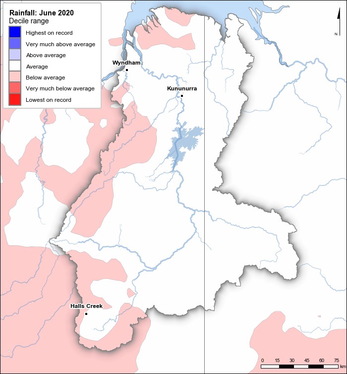 Rainfall deciles: June 2020