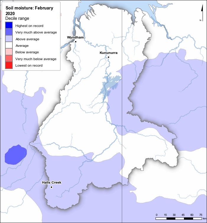 Soil moisture deciles: February 2020