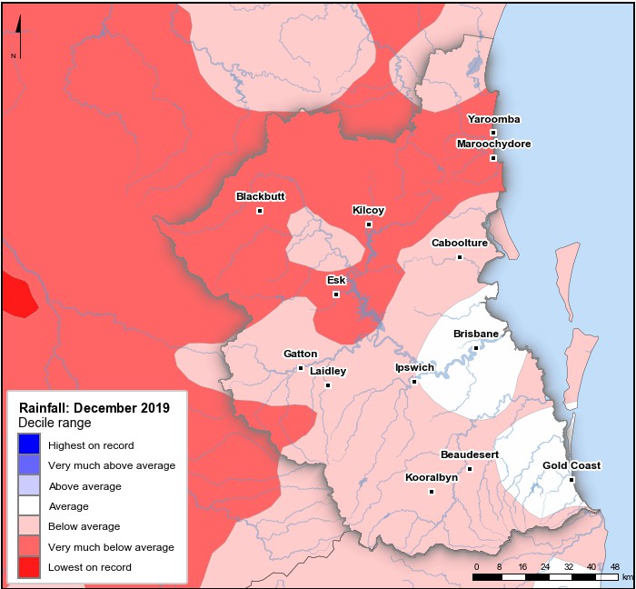 Rainfall deciles: December 2019