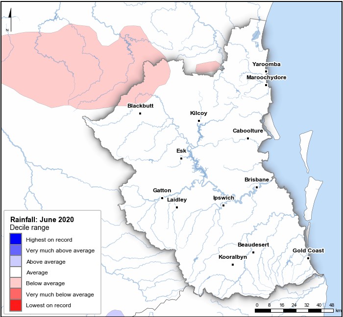 Rainfall deciles: June 2020
