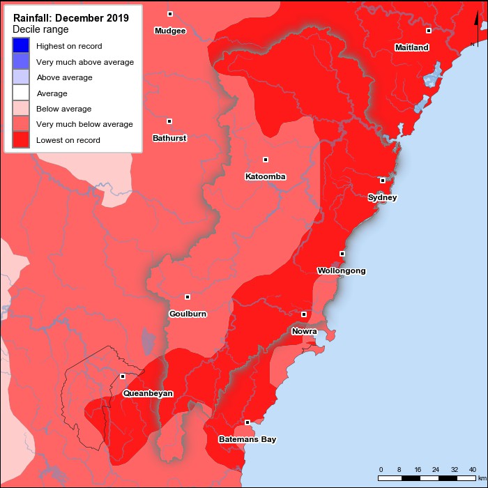 Rainfall deciles: December 2019