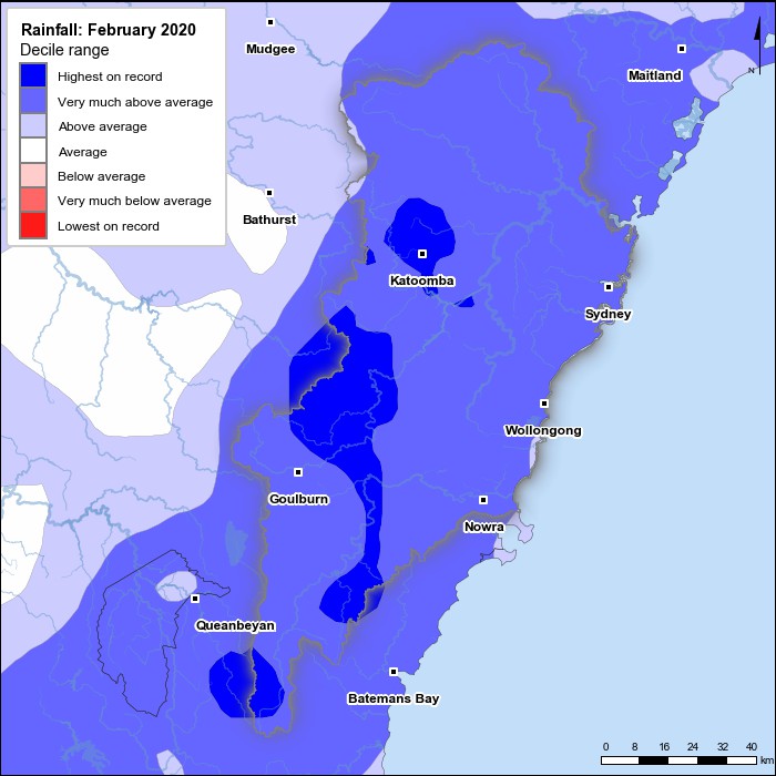 Rainfall deciles: February 2020
