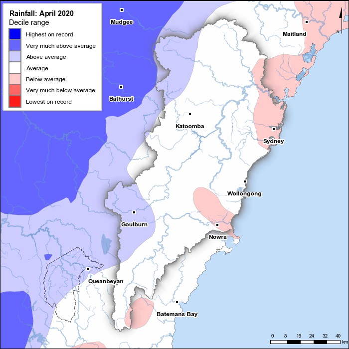 Rainfall deciles: April 2020