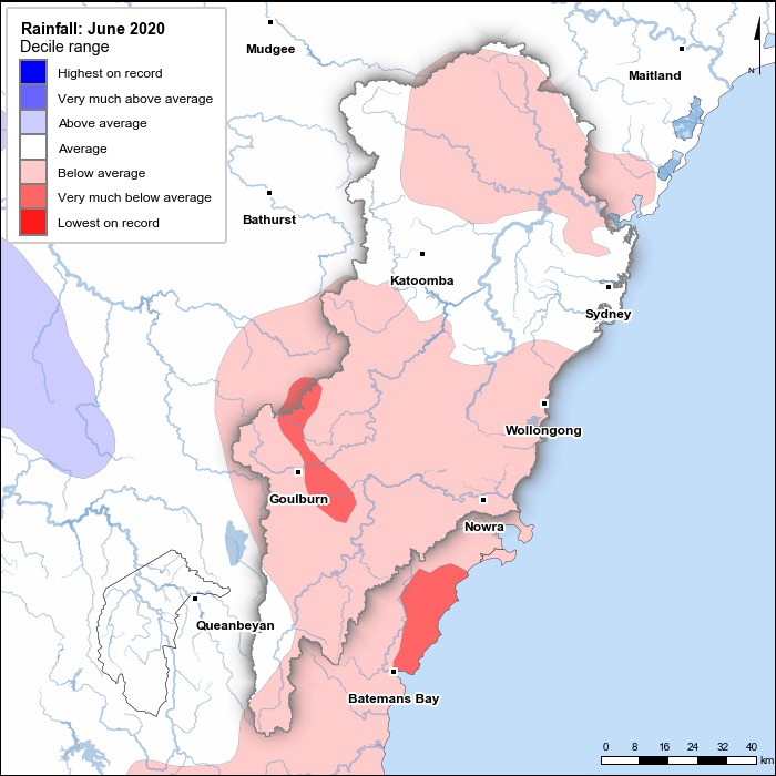 Rainfall deciles: June 2020