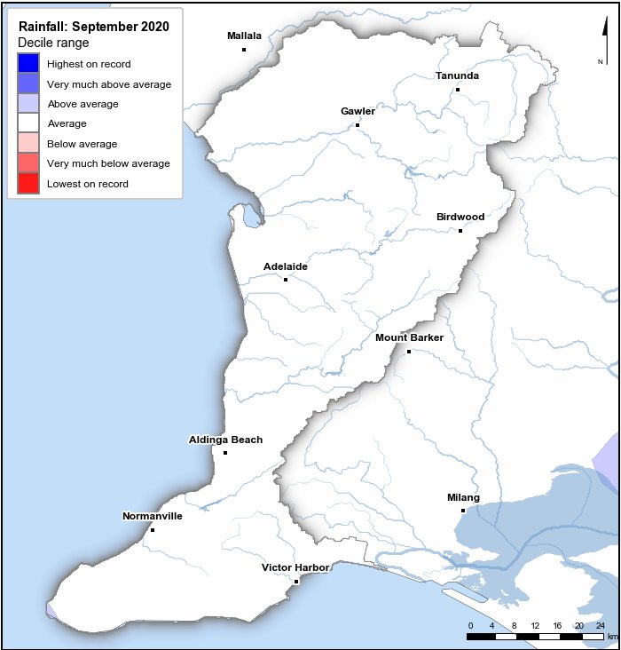 Rainfall deciles: September 2020
