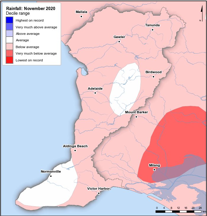 Rainfall deciles: November 2020