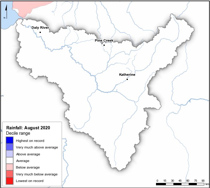 Rainfall deciles: August 2020