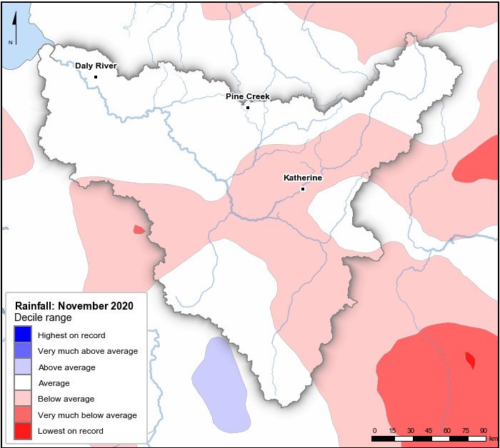 Rainfall deciles: November 2020