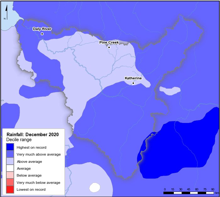 Rainfall deciles: December 2020