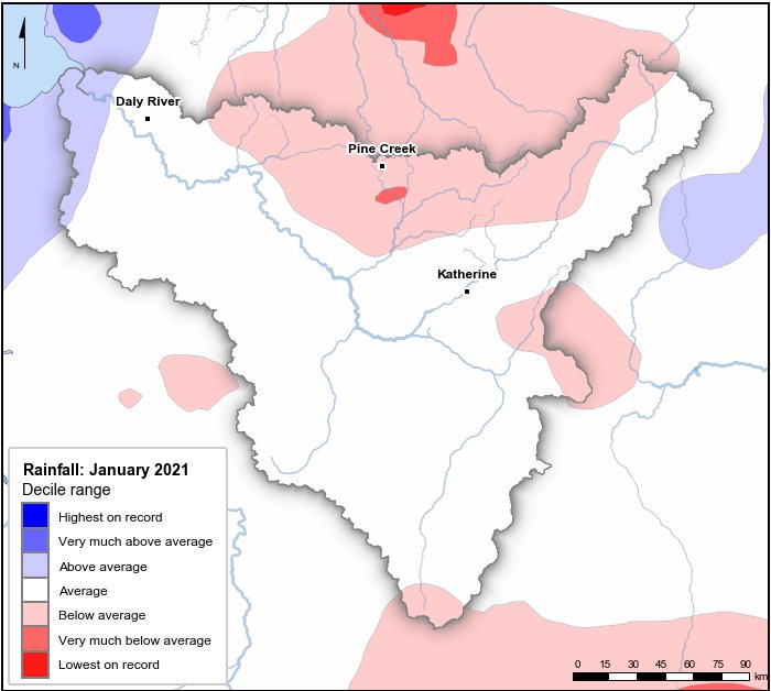 Rainfall deciles: January 2021