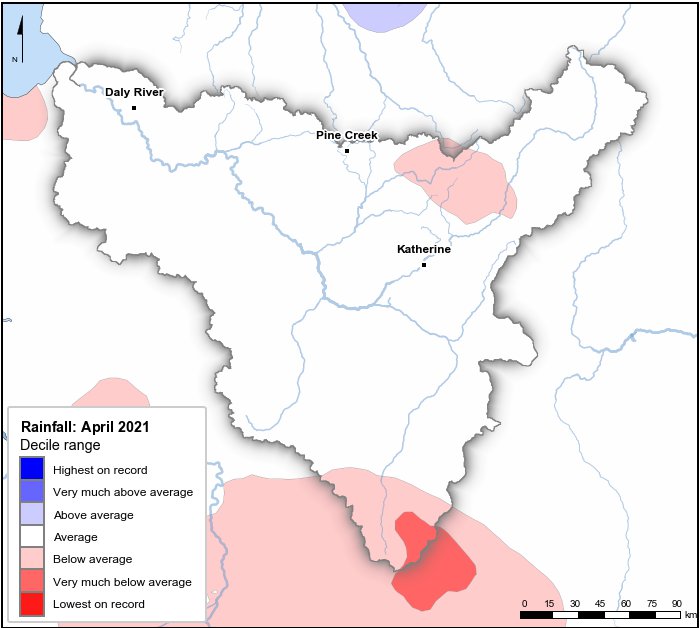 Rainfall deciles: April 2021