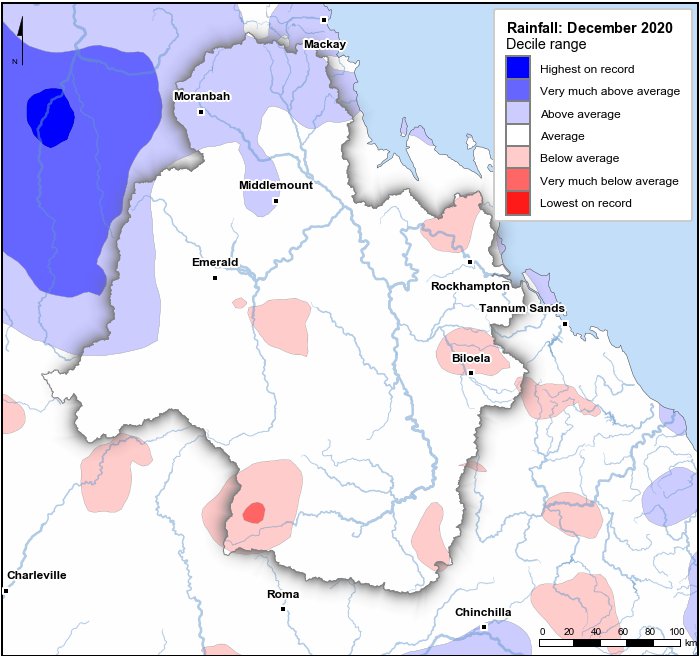 Rainfall deciles: December 2020