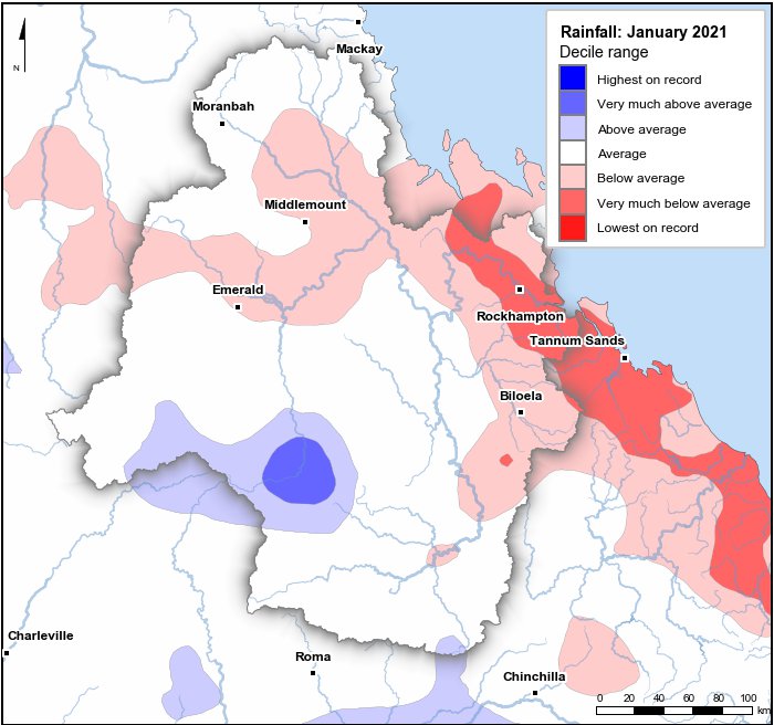 Rainfall deciles: January 2021