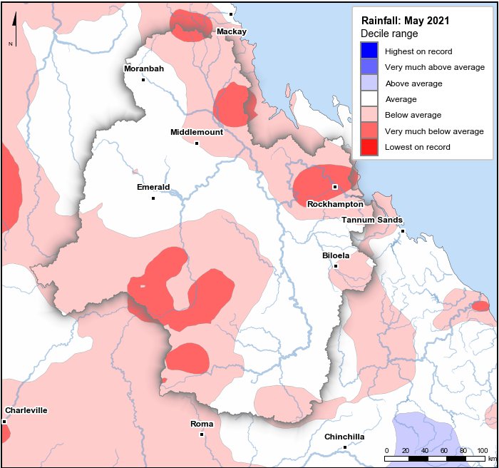Rainfall deciles: May 2021