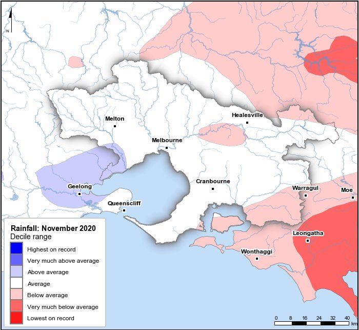 Rainfall deciles: November 2020
