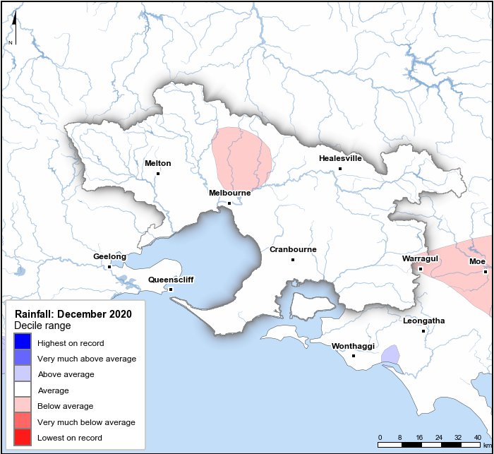 Rainfall deciles: December 2020