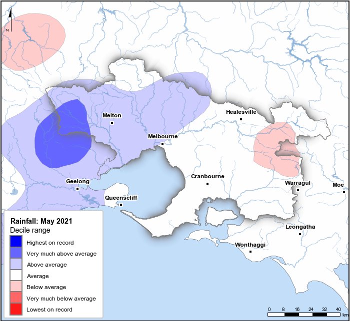 Rainfall deciles: May 2021