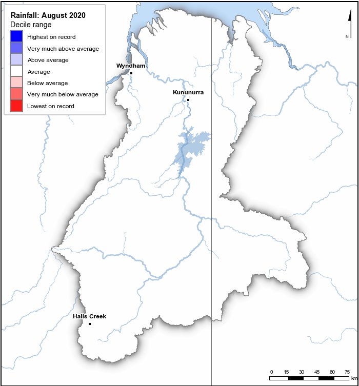 Rainfall deciles: August 2020