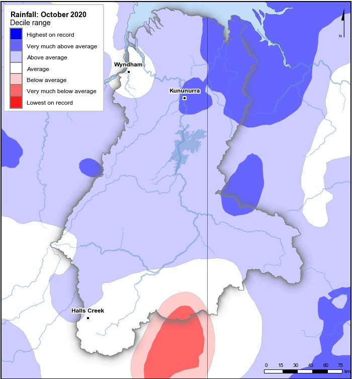 Rainfall deciles: October 2020