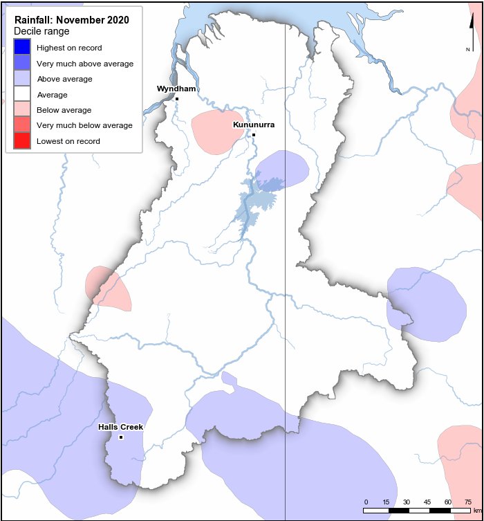Rainfall deciles: November 2020