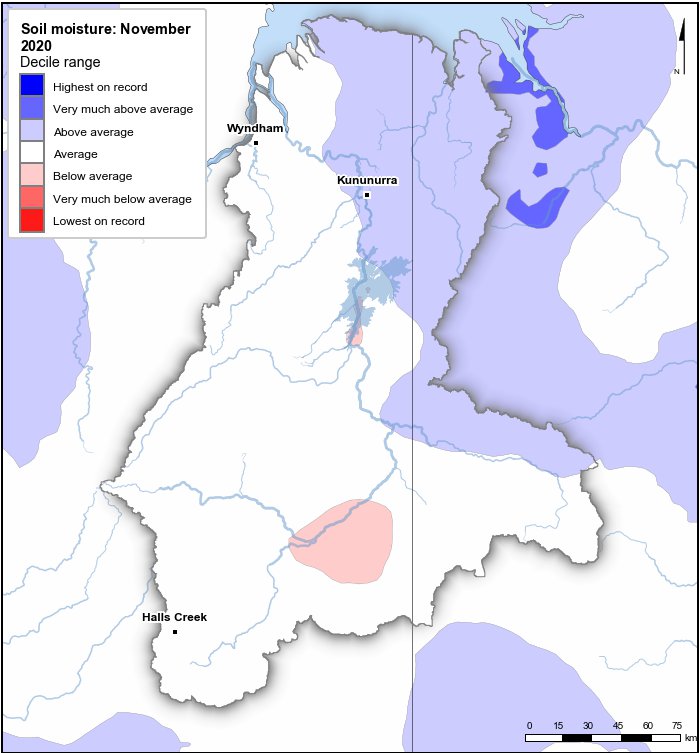 Soil moisture deciles: November 2020