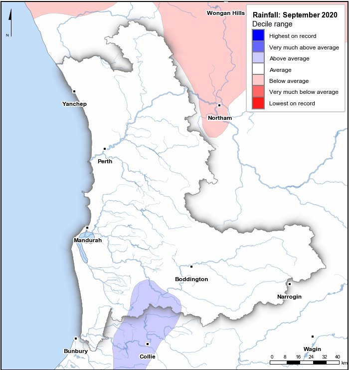 Rainfall deciles: September 2020