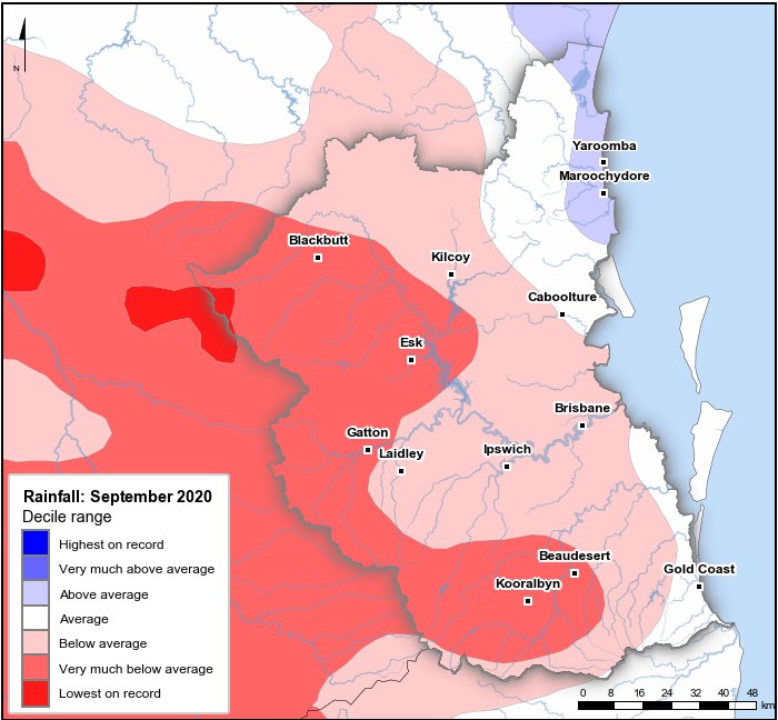 Rainfall deciles: September 2020