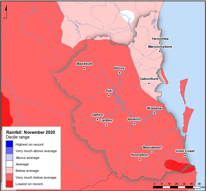 Rainfall deciles: November 2020