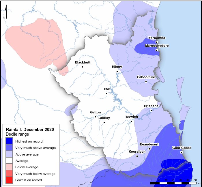 Rainfall deciles: December 2020