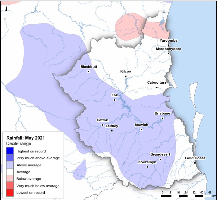 Rainfall deciles: May 2021