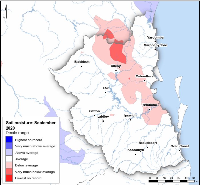 Soil moisture deciles: September 2020