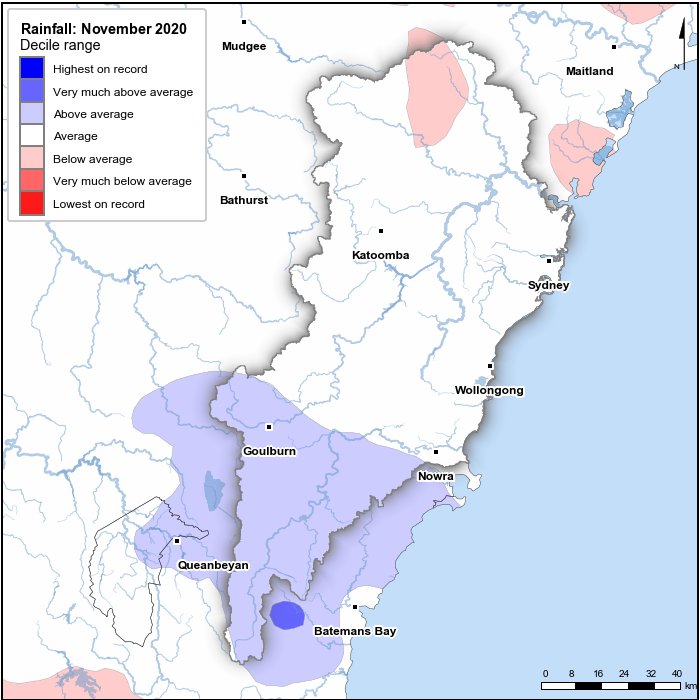 Rainfall deciles: November 2020
