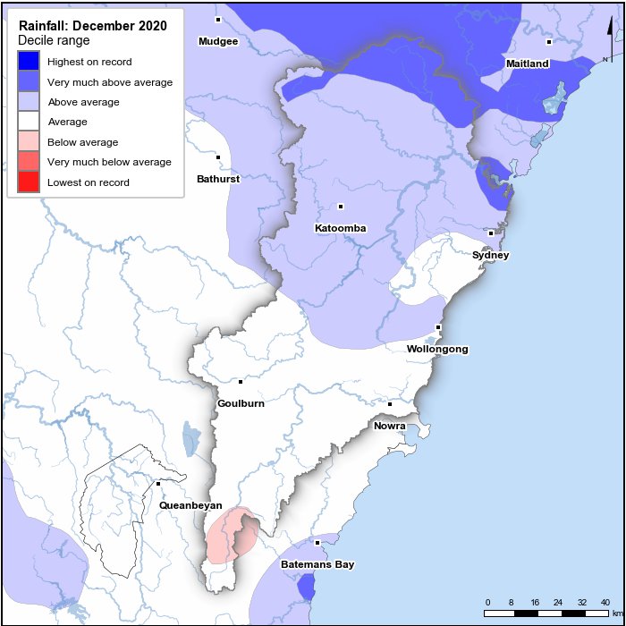 Rainfall deciles: December 2020