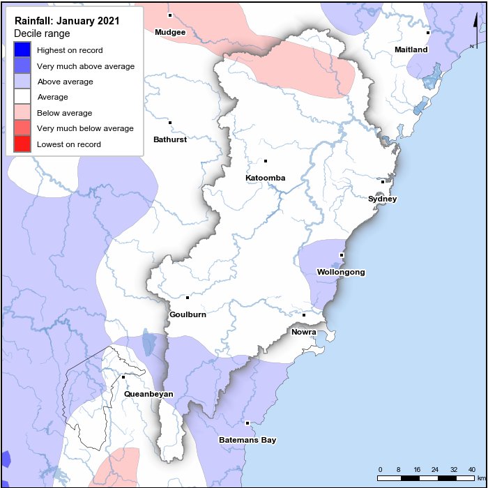 Rainfall deciles: January 2021