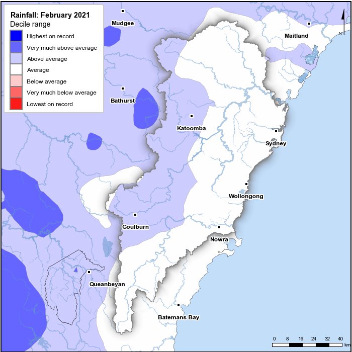 Rainfall deciles: February 2021