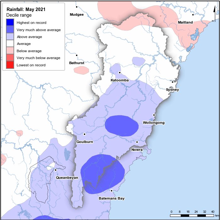 Rainfall deciles: May 2021