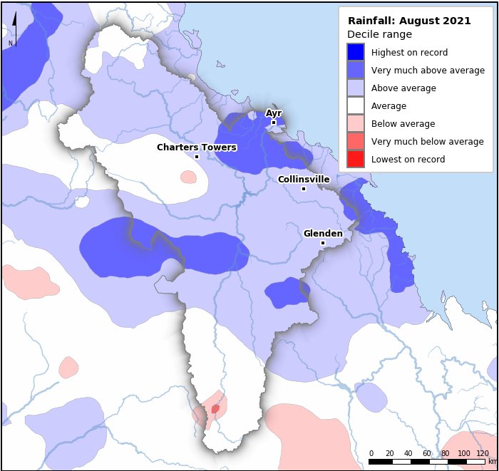 Rainfall deciles: August 2021