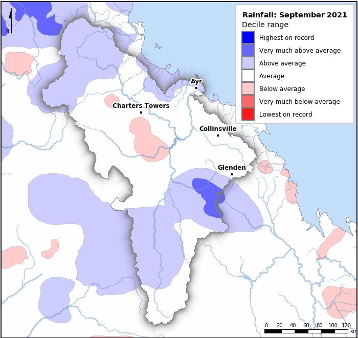 Rainfall deciles: September 2021