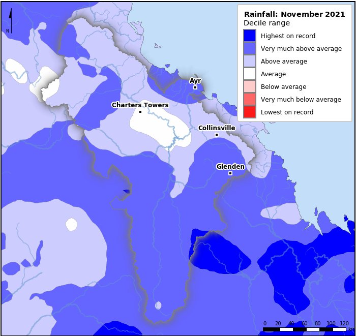 Rainfall deciles: November 2021