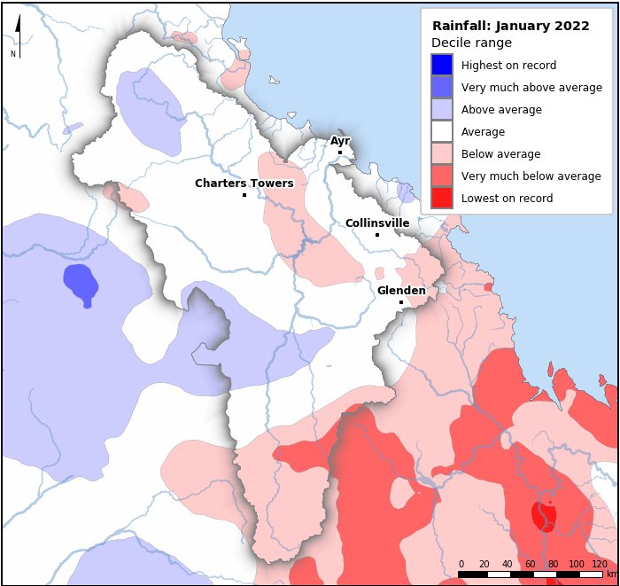 Rainfall deciles: January 2022