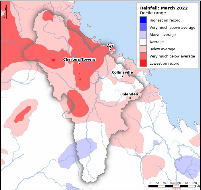 Rainfall deciles: March 2022