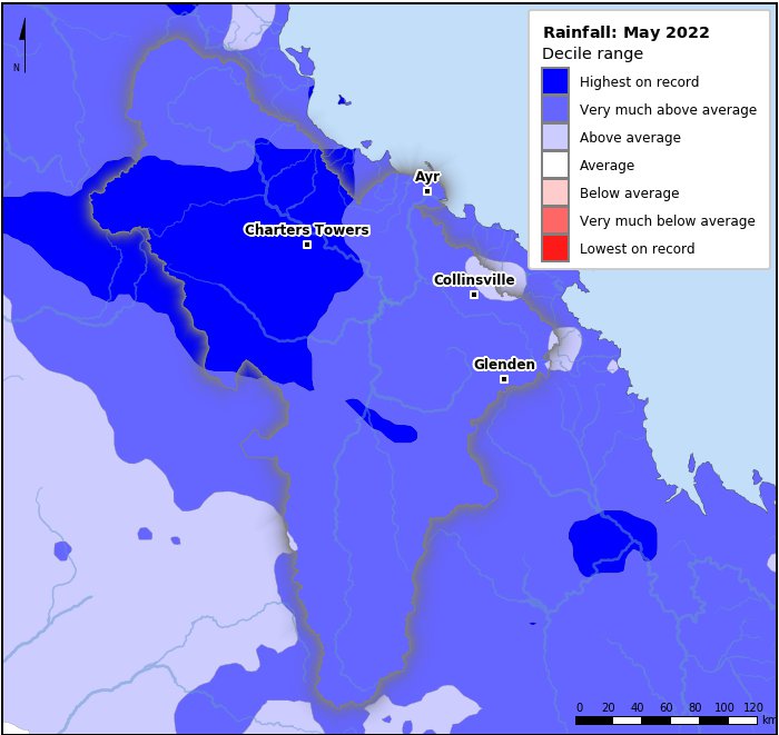 Rainfall deciles: May 2022