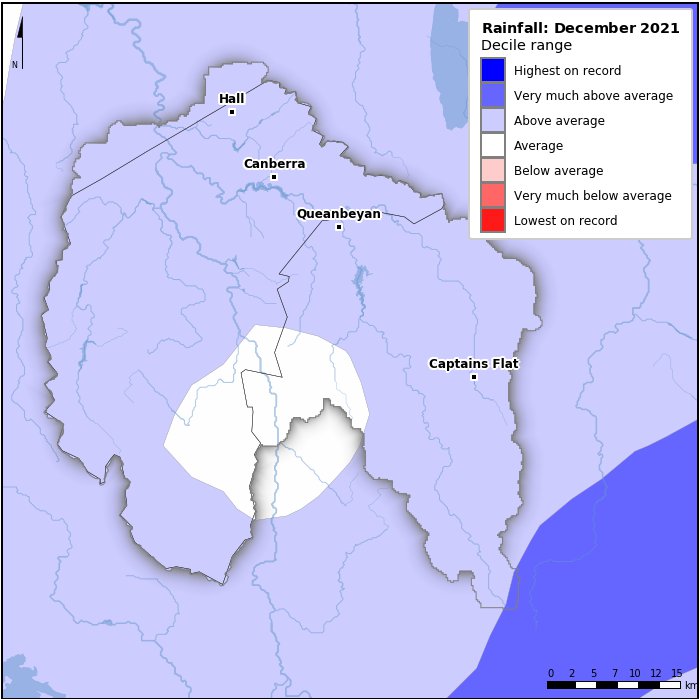 Rainfall deciles: December 2021