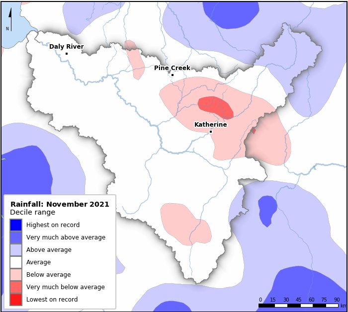 Rainfall deciles: November 2021